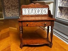 Dolls house miniature 1:12 ARTISAN tiled wash stand