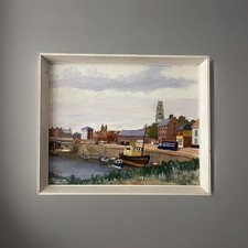 Harbour Scene Acrylic Painting