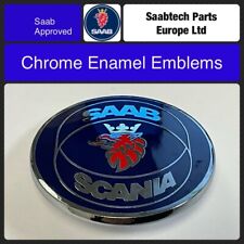 Chrome Enamel Saab Scania 9-3 93 900 NG900 9000 Badge Bonnet Emblem 4522884