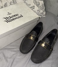 Vivienne Westwood Men’s Black Loafers with Shoe Box