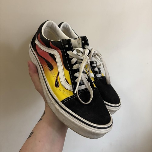 Old skool multicoloured flame - old,
