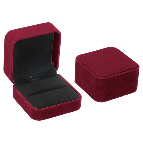 Velvet ring box 2pcs double - ring,