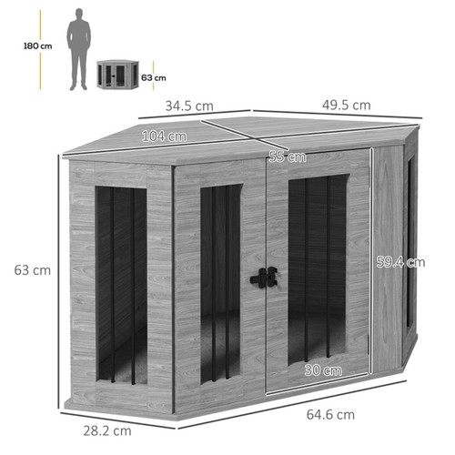 Heavy duty grey wooden - wooden, dog