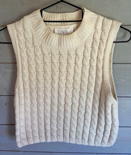 Zara ivory cable knit - zara, cable-knit