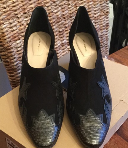 Bnwt zara black genuine - black,