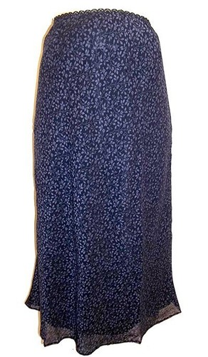 Long navy blue - long, floral