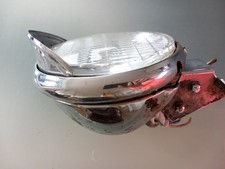 VINTAGE STANLEY 3852 6" HEADLIGHT With Peak HM-86M-S Japan MOTORCYCLE HEADLIGHT 