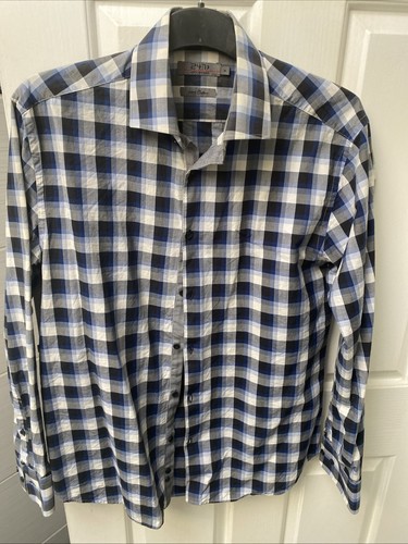 Jeff banks blue - check, medium