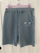 Trapstar It’s A Secret Decoded Chenille Logo blue Soft jogger Shorts L Rare