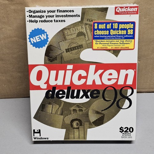 Quicken deluxe personal - quicken, 98