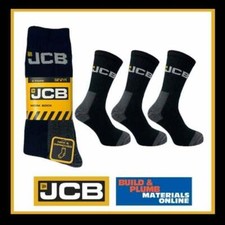 JCB - Men's Black WORK Socks - High Protection | 3 - 12 Pairs | U.K. Size 6-11