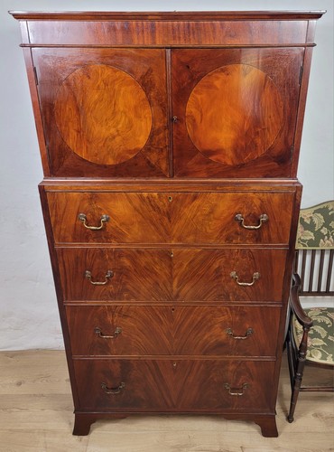 Edwardian mahogany tallboy - edwardian,
