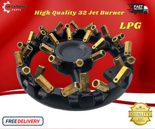 32 Jet Gas Burner NG LPG Bottom Entry – Cast Iron Stockpot Wok Cooker Commercial