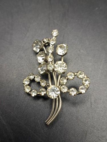 Vintage rhinestone floral - vintage,