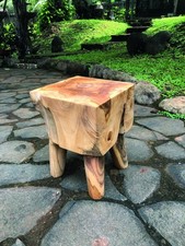 Solid Teak Square Lamp Table 4