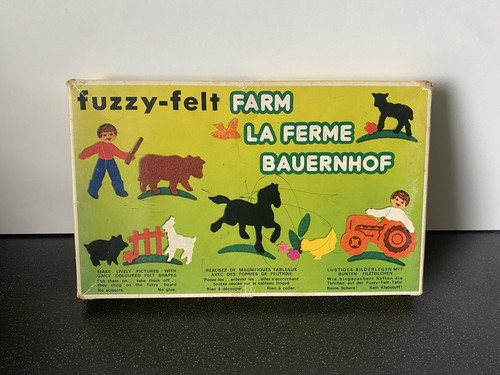 Vintage fuzzy felt - fuzzy, farm
