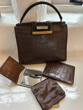 Vintage 1920/30’s real crocodile Skin Handbag