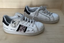 Girls MonnaLisa Italian leather trainers – animal print detail size EU30 UK 12