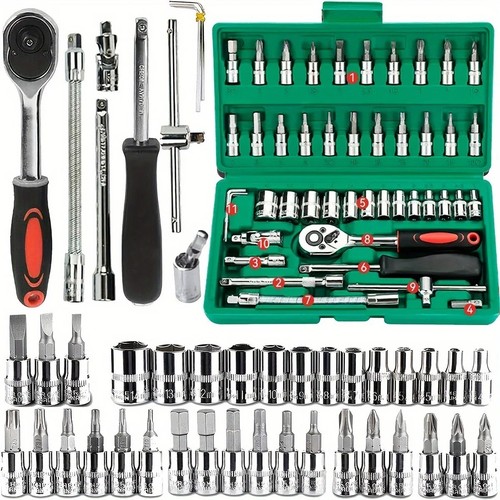 46pcs spanner socket ratchet - 46pcs,
