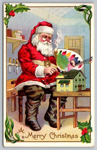 Postcard christmas red robe - postcard,