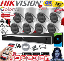 HIKVISION COLORVU POE CCTV SYSTEM IP UHD 8MP NVR 4K 8MP COLORVU AUDIO CAMERA KIT