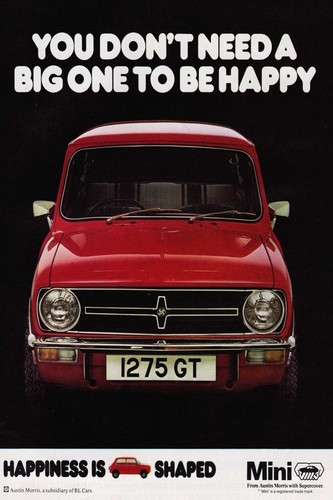 Mini 1275gt advertisment - mini,