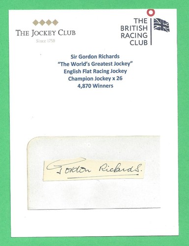 Gordon richards horse - gordon,
