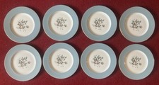 Eight Royal Doulton Rose Elegans - Dinner Plates 26.5 cms Diameter