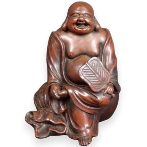 Bizen pottery statue - pottery,