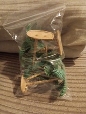 3 X Green Plastic Trees  For Warhammer Or Railway Scenery