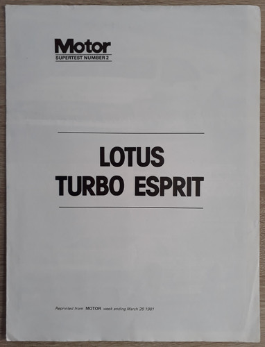 Lotus esprit turbo road - lotus,