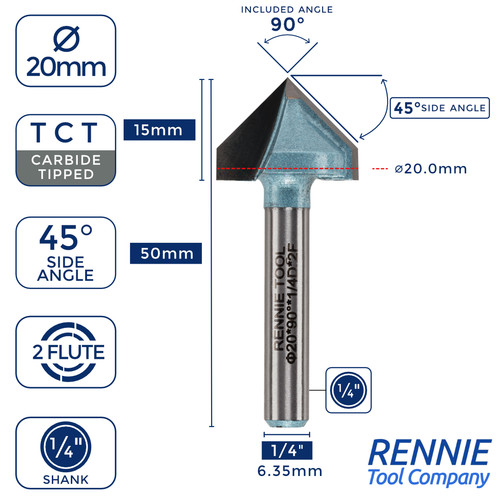 20mm degree 4 tct - 20mm, x
