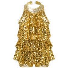Girls Shiny Latin Dance Dress
