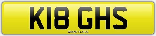 Kiagh number plate - plate, ghs