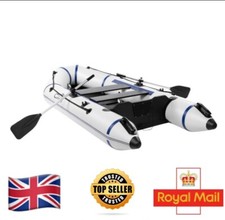 3M Inflatable Dinghy Boat Slatted Floor Tender Rescue Dive Fishing Boat Full Set