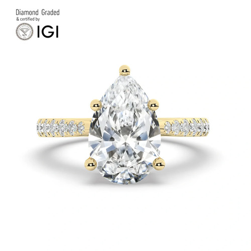 Pear diamond engagement ring - diamond,