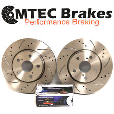 Ford Focus mk2 ST 2.5 ST225 Front Drilled Grooved Brake Discs Plus MTEC PADS