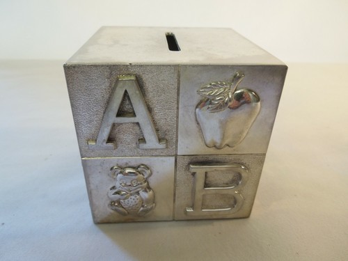 Vintage metal coin bank - coin,