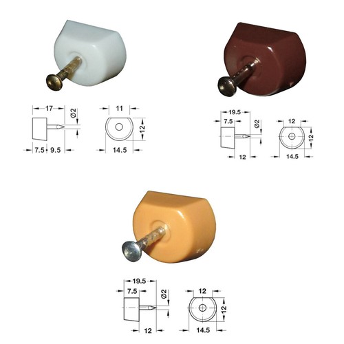 Plastic pinned knock in - plastic,