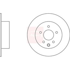 2x Brake Discs Solid For
