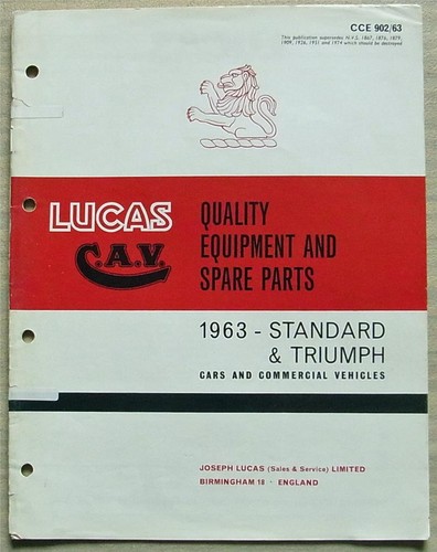 Lucas standard triumph - lucas, cars