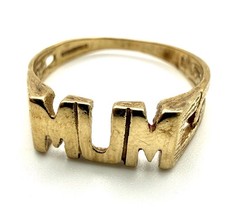 9ct Gold Mum Ring Yellow Gold