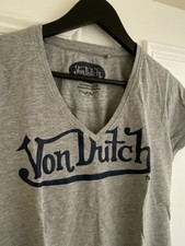 Von Dutch Y2K Grey T-Shirt Size M, UK Size 14