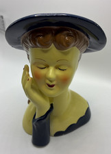 Vintage Lady Head Vase Planter