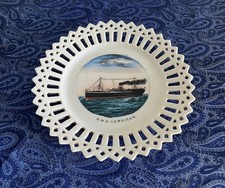 A Rare Nautical RMS CORSICAN porcelain Antique Ribbon Plate