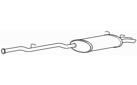 Rear exhaust silencer back - rear,