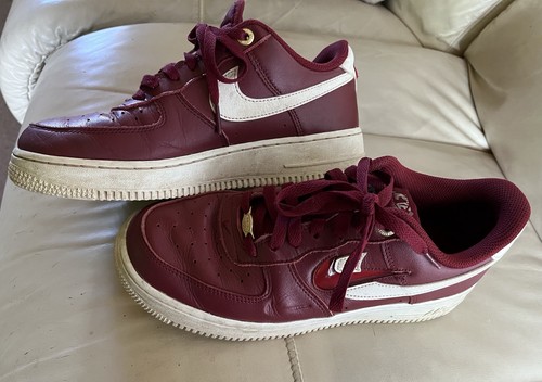 Nike leather sneakers - sneakers, beetroot