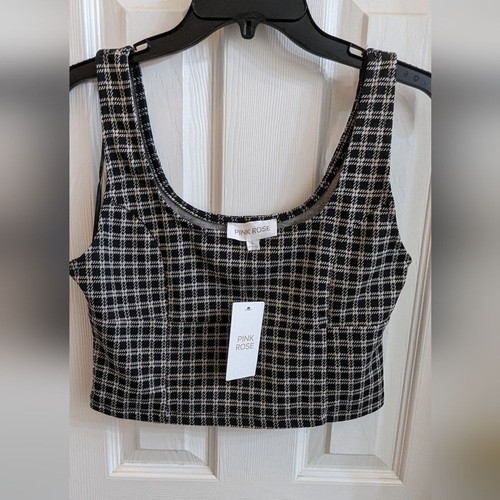 Pink rose crop tank top - crop,