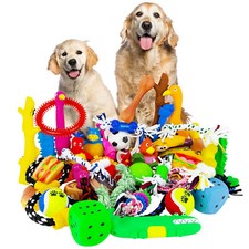 ASSORTED Dog Puppy Pet Toy Rope Chew Squeaky Fetch Ball Training Play Bundle