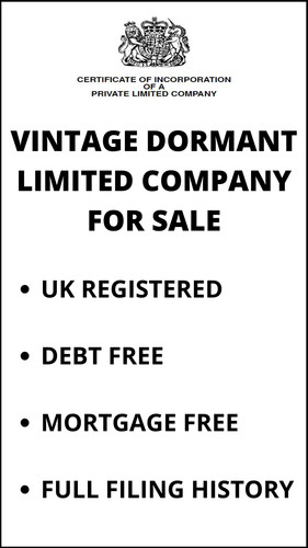 Dormant company for - dormant, sale